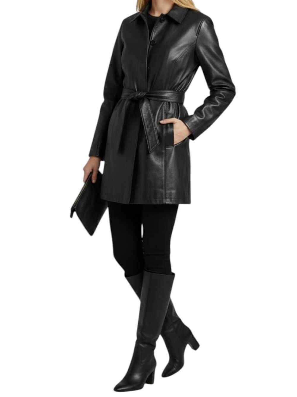 PETITE SOPHISTICATE 100% Genuine Leather Jacket Size Med